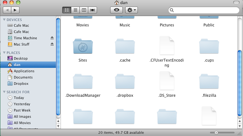 mac finder window blank